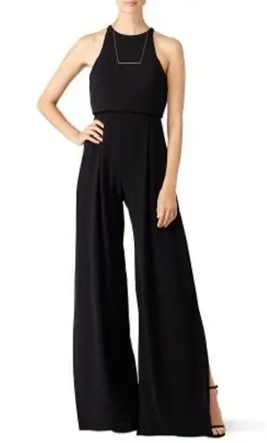 Jill Stuart Black Popover Jumpsuit Sleeveless Crewneck Wide Leg Jumpsuit Size 4