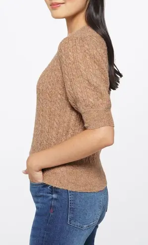VERO MODA NWT hailey cable short sleeve sweater in brown