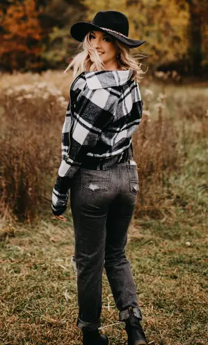 Nordstrom Black And White Coat Flannel