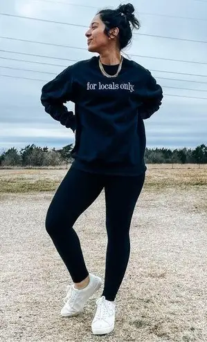 Only “for locals .” Crewneck Sweatshirt in Black