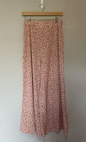 SheIn  Pink and White Floral Print Breezy Pants Size Large