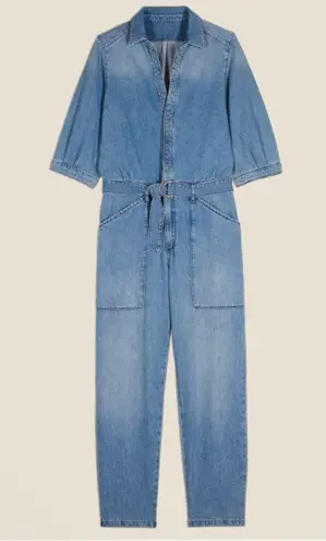 Ba&sh Combinaison Frida Denim Jumpsuit, Blue Size L New with Tag Retail $345.00