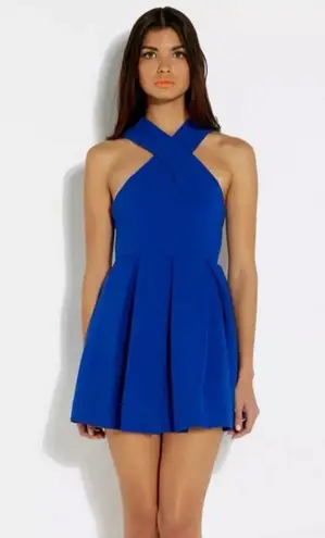 AQ/AQ LAQ/AQ - Blue Maverick Sleeveless High Neck Fit & Flare Mini Dress | NWT - $210