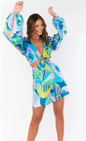 Show Me Your Mumu  Go Out Cut Out Mini Dress in Go Go Luxe Medium Womens Retro