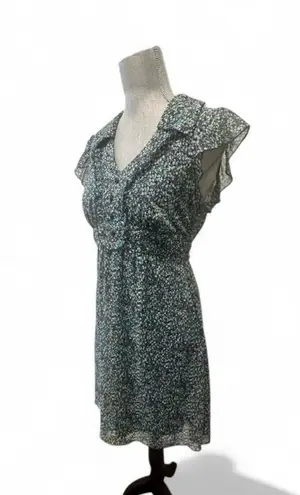 Route 66 Size 7/8 (small) vintage 1990s era ruffled v-neck cap sleeve empire waist knee length dress