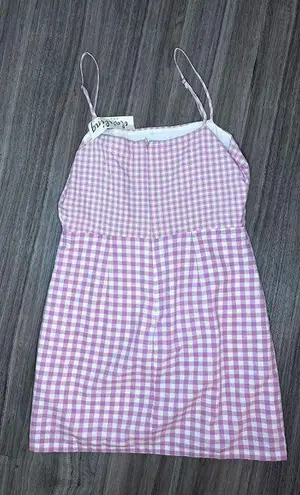 darling boutique NWT Gingham Mini Dress - Pink/White - S