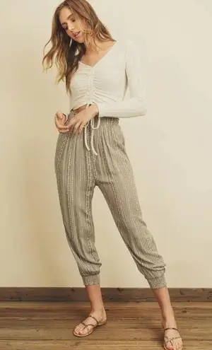 Dress Forum Boho Stripe Slouchy Jogger Pant