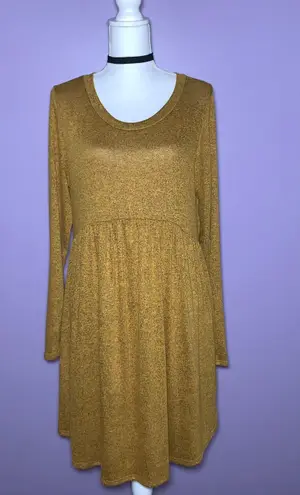 Boutique NEW Haptics Mustard Long Sleeve Dress