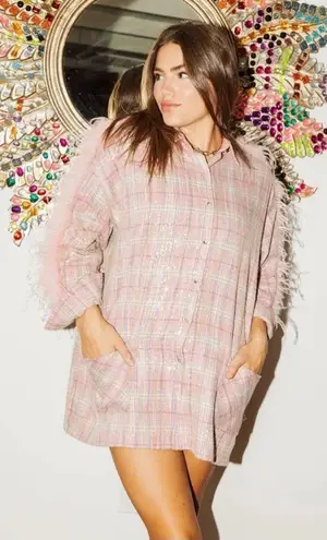 Queen of Sparkles Sequin Feather Dress