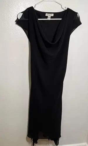 Amanda Smith Cowl Neck Sheath Dress Black