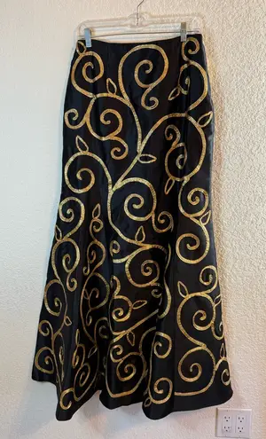 Chetta B Sherrie Bloom Peter Noviello gold and Black Maxi size 8