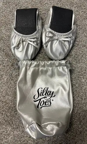Silky Toes Rescue Purse shoes size Large Silver
