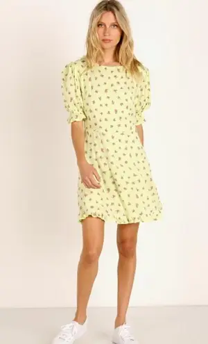 Faithfull the Brand Florence Mini Dress Luda Lime Floral