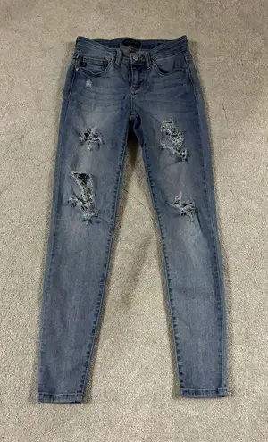 Judy Blue Slim Fit Distressed Ripped High Waist Jeans Women's Size 26/3, 26x28