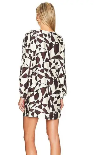 L'Academie Maja Mini Dress in Black & White Geo. Size XXS. NWT.