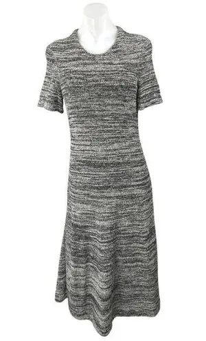 Paul Smith Gray Silk Wool Knit Short Sleeve Midi Maxi A