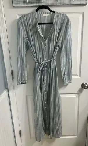 Doen Lorena Dress in Monte Isola Stripe Blue Size XS