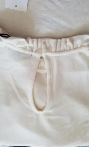 Gibson Look Ivory Soft Knit Mock Neck Long Balloon Sleeve Sweater Womens Size M