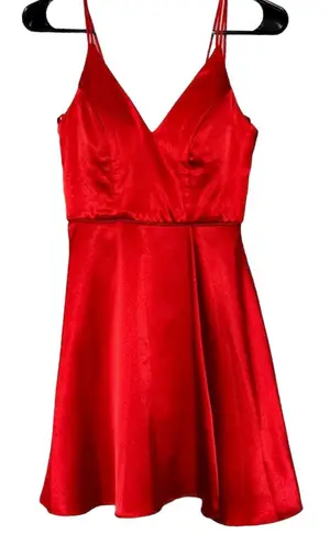 Sequin Hearts Red Mini Cocktail Dress, Size 1