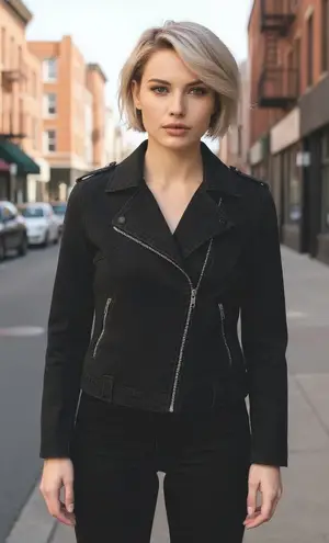 True Religion BLACK DENIM MOTO JACKET Size Large Biker