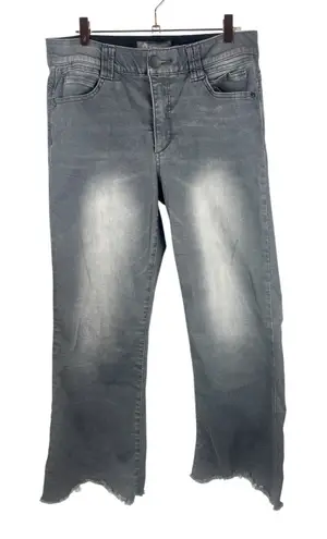 Democracy Jeans Ab Technology Gray Ankle Jeans Size 10 Leg Stretch Raw Hem