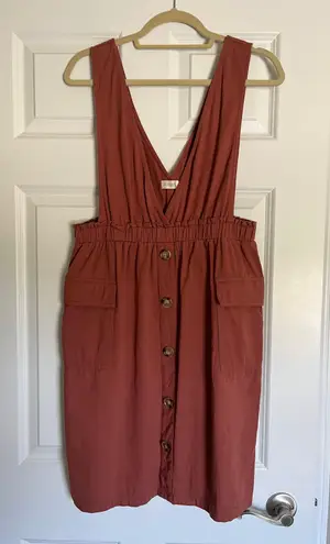 Roolee Burnt orange/ rust jumper dress, size large