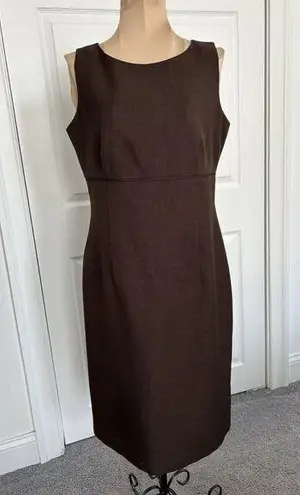 Jones Studio Separates Womens Dress Sleeveless Round Neck Sheath Brown Size 4