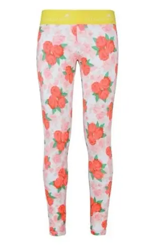 Adidas x Stella McCartney Gray White&Coral Floral Leggings Sz.XS