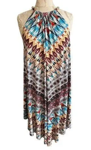 Westport 1962 Bohemian Geometric Print Halter Dress Large