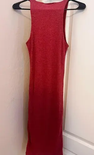 Red tight fit maxi dress