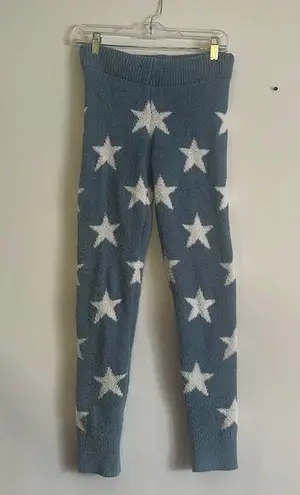 Honeydew thick fleece star leggings Blue