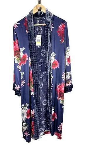 Johnny Was Aster Velvet Silk Kimono Size Medium $ 528 New