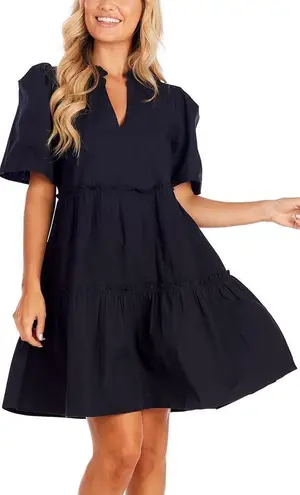 Mud Pie women’s black watson tiered dress