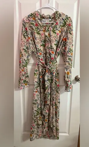 Julia Jordan Floral-Print Ruffled Midi Dress NWT size 14