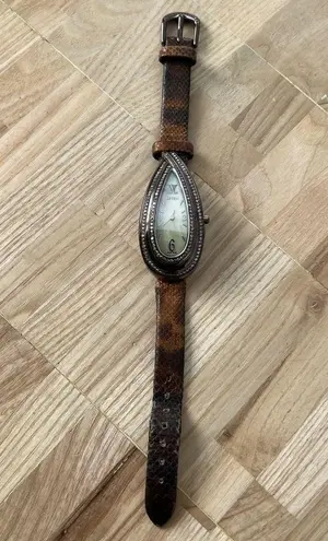 Le Vian Diamante Rare Limited Edition Diamond Ladies Watch Teardrop Case Brown