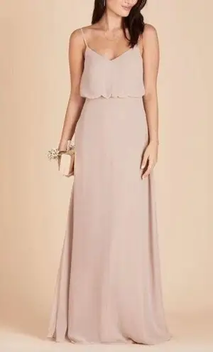 Birdy Grey NEW Gwennie neutral taupe bridesmaid maxi dress women's size small