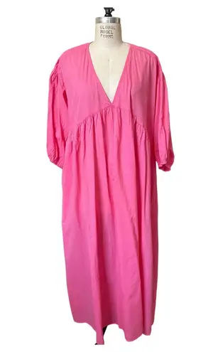 Acacia Swimwear ACACIA Elenora Cotton Maxi Dress in Astor Pink Size Medium/ Large - Image 1