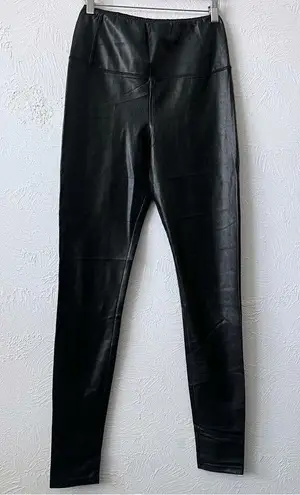 Wilfred Aritzia  Rebelle  Faux Leather Pants High Rise Black Leggings M