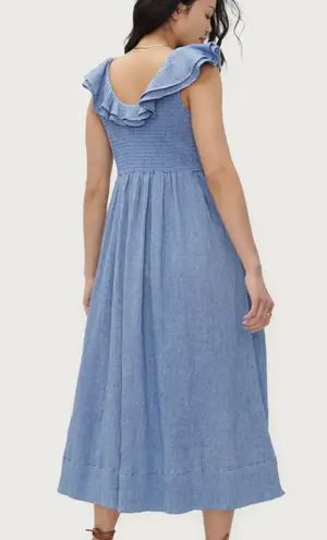Cotton Blue NWT HATCH The Sarah midi Dress SZ4 bust up to 46in