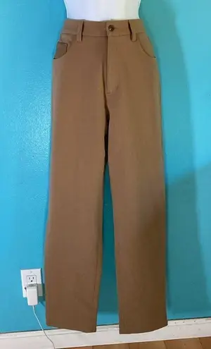 Ralph Lauren  Y2K  Wool Blend Light Brown Straight Leg Womens Pant Size 10P