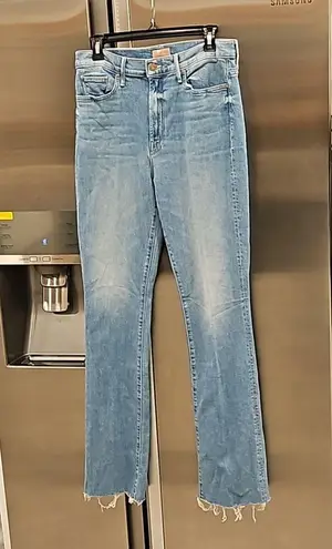 💕MOTHER💕 The Insider Sneak Fray Jeans ~ Love On The Beat 31 NWOT Blue