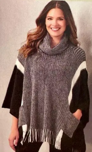 Charlie Paige NWT Cowl neck Poncho: One Size