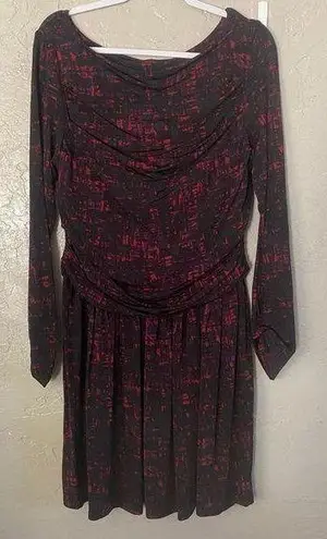 Leota - Cowl Neck Stretch Jersey Dress Size XL Drapey Classy Comfy Stylish Dress