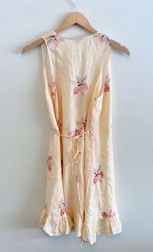 Rails Linen Floral Ruffle Madison Flounce Wrap Dress in Eden