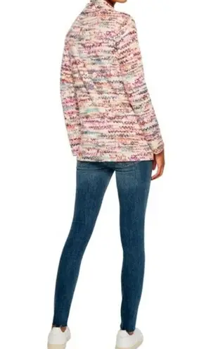 Nic+Zoe  Sweater Pink Marl Print Cowl Neck Pullover Pink Multi Size XS NEW NWT