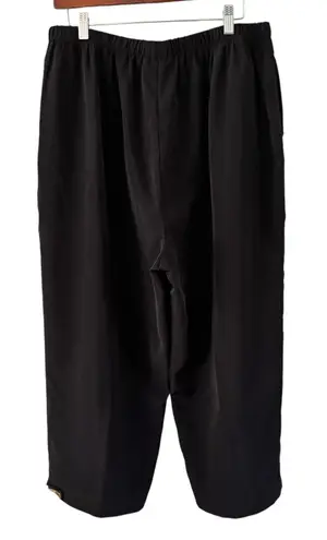 Susan Graver Susan Graver Style Cropped Pants Elastic Waist Casual Black XL - Image 1