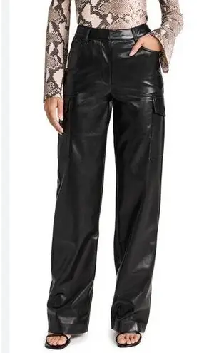 Generation Love Nate Vegan Leather Cargo Pants Black size XS /0