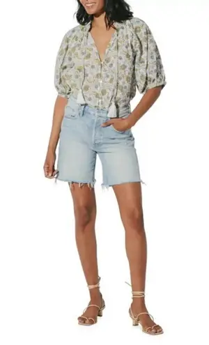 Cleobella ππ Helena Puff Sleeve Peasant Blouse ~ Floral Polka Print Medium NWT