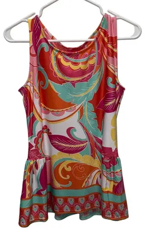 Sunny Leigh Women's S Multicolor Floral Sleeveless Tank Top Casual