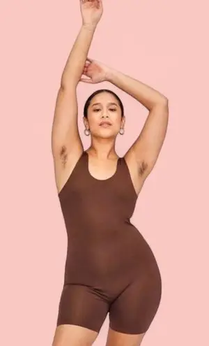 Girlfriend Collective Brown bike unitard